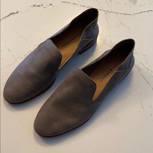 NWOT Grey Leather Flats from Lucky Brand